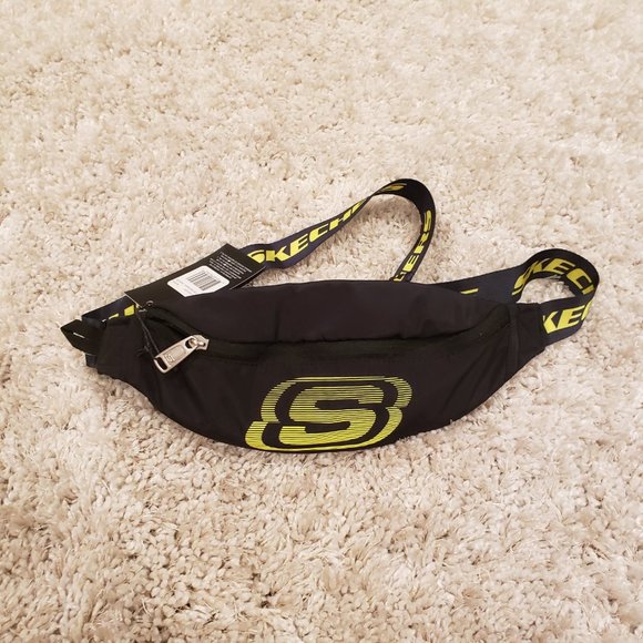 Skechers black & neon fanny pack/shoulder bag